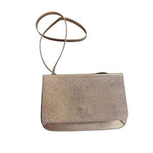 Banana Republic Copper Gold Metallic Fold Over Clutch Crossbody
